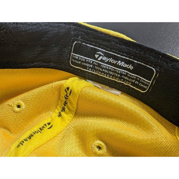 TaylorMade RBZ Lethal Hat One Size Adjustable Yellow Golf Logo Outdoor Range - Picture 7 of 8